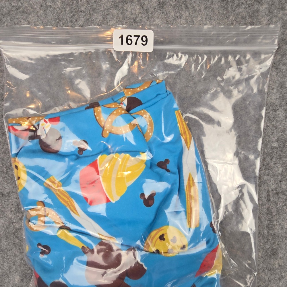 Disney Parks Snacks Leggings Womens 3X Blue Stretch Mickey Pretzel Dole Whip NWT - Picture 9 of 9